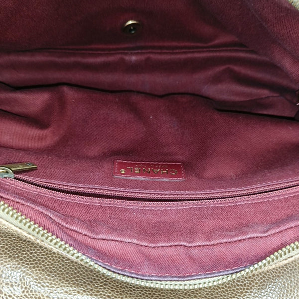 Quilted Calfskin Shoulder Bag Brown