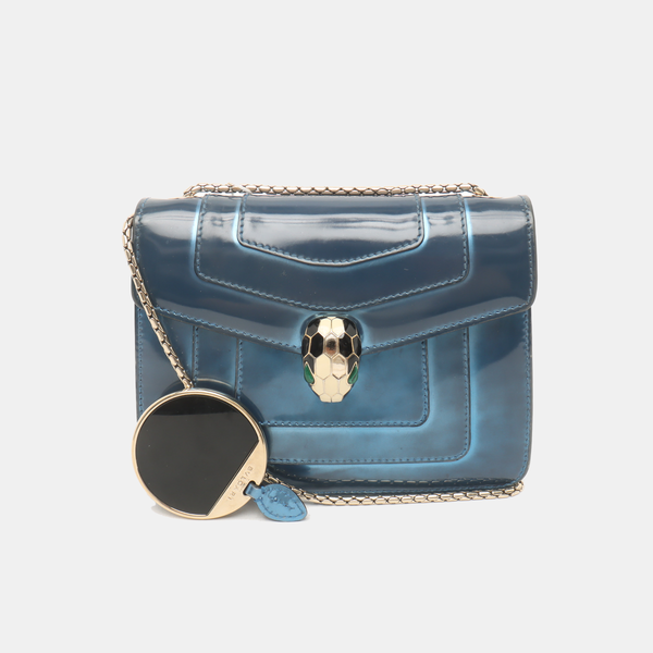 SERPENTI FOREVER Small Calfskin Blue