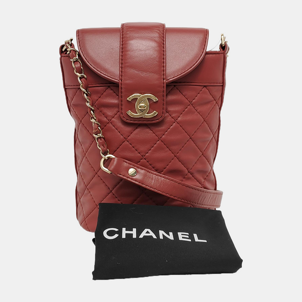 Quilted Calfskin Red