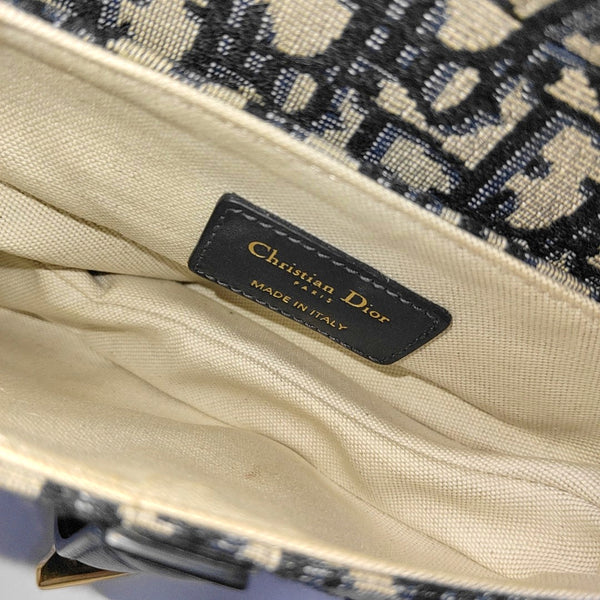 Saddle Mini Oblique Canvas Blue