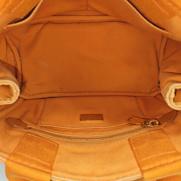Denim Quilted Canvas Orange