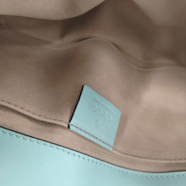 GG Marmont Small Quilted Calfskin Green