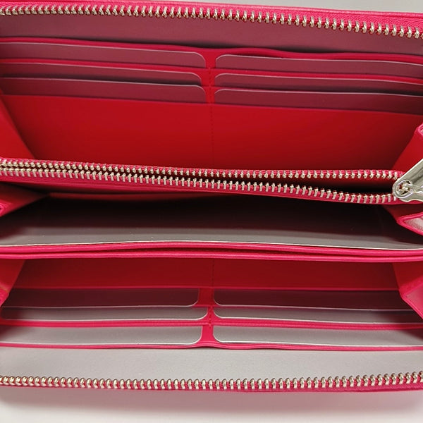 Lady Dior Small Quilted Lambskin Red Wallet