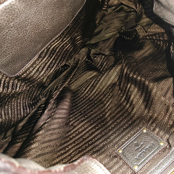Calfskin Top Handle Bag Gray