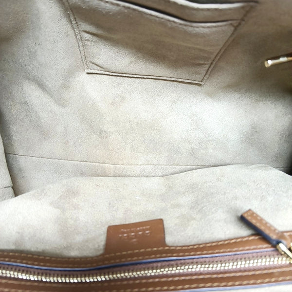 Padlock Medium Monogram Coated Canvas Beige