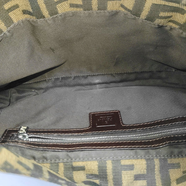 Fabric Shoulder Bag Brown