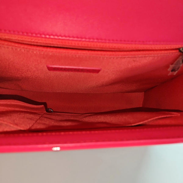 BOY CHANEL Maxi Quilted Patent Leather Red