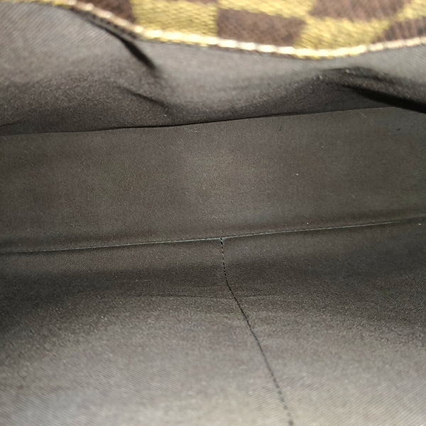 BROADWAY Damier Ebene Coated Canvas Brown