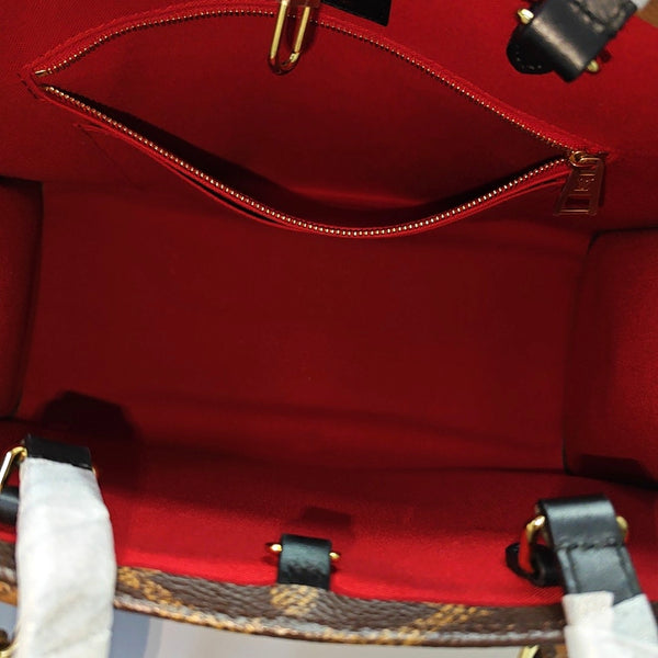 ONTHEGO MM Monogram Coated Canvas Brown