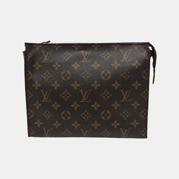 TOILET POCKET 26 Monogram Coated Canvas Brown