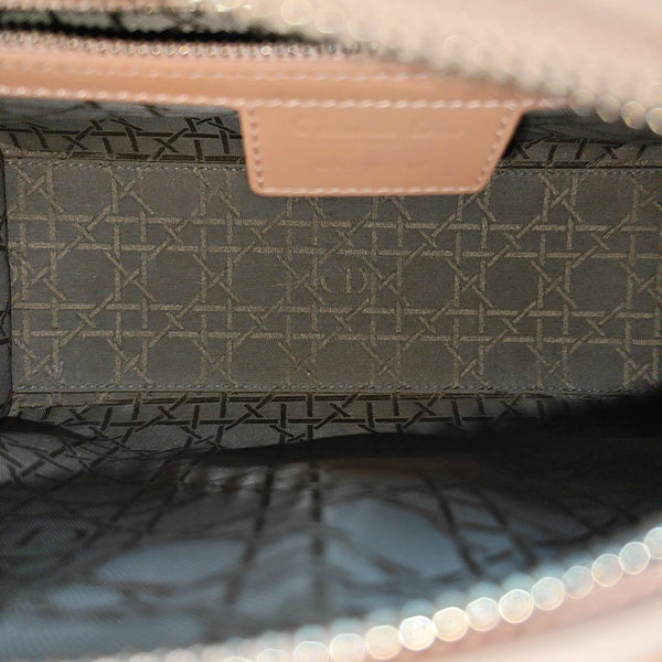 Lady Dior Medium Cannage Patent Leather Beige