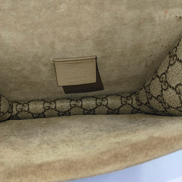 Dionysus Mini Monogram Coated Canvas Beige