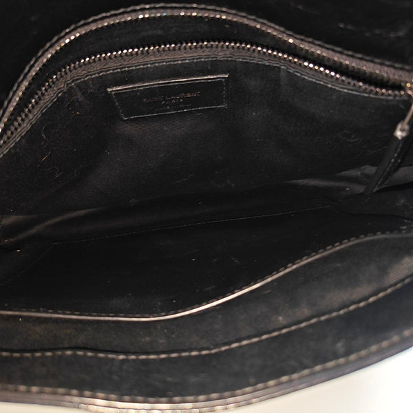 NIKI Medium Chevron Calfskin Black