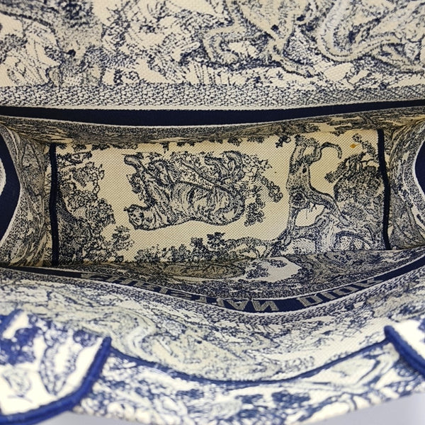 Book Tote Large Fabric Blue