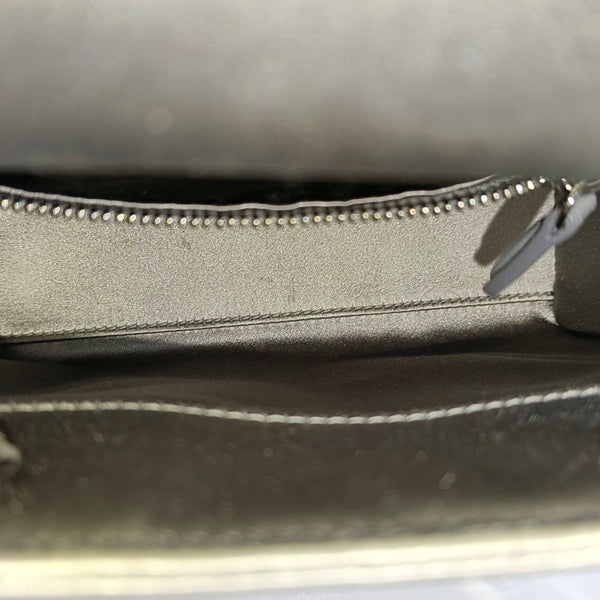 Lady Dior Mini Cannage Silk Satin Gray