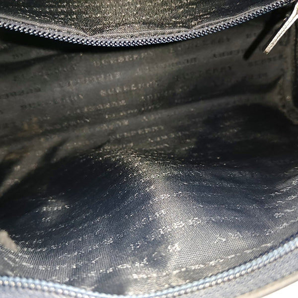Coated Canvas Top Handle Bag Black