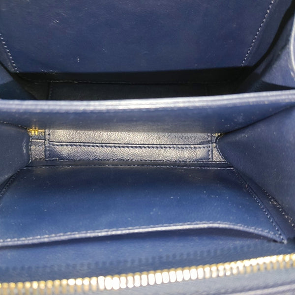 Authenticated pre-owned FILIGREE Small Quilted Grained Calfskin Blue - Shoulder Bag at Looply