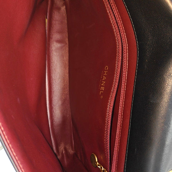 Quilted Lambskin Shoulder Bag Black
