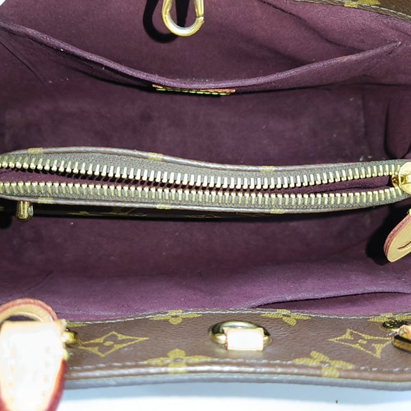 MONTAIGNE BB Monogram Coated Canvas Brown