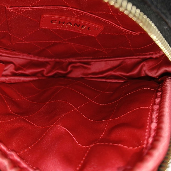 Diamond Quilted Grained Calfskin Black