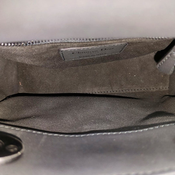 Lady Dior Mini Cannage Calfskin Black