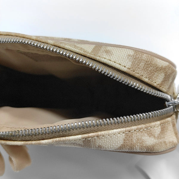 Oblique Coated Canvas Beige