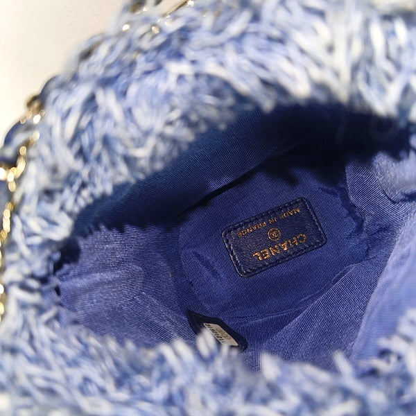 DRAWSTRING Quilted Denim Blue