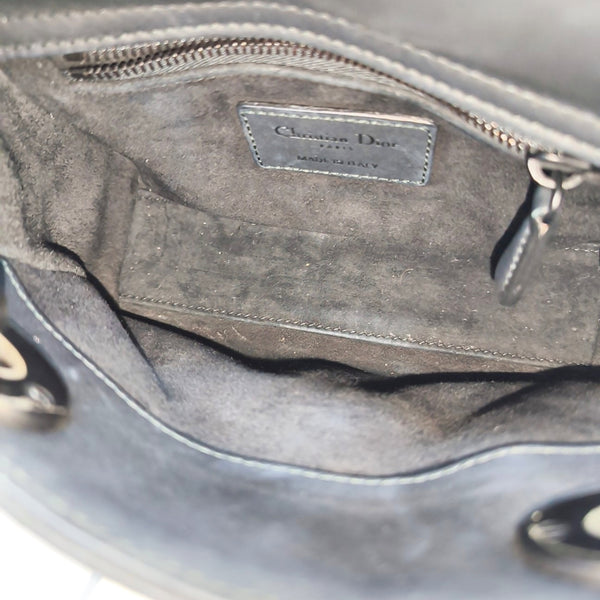 Lady Dior Mini Cannage Calfskin Black