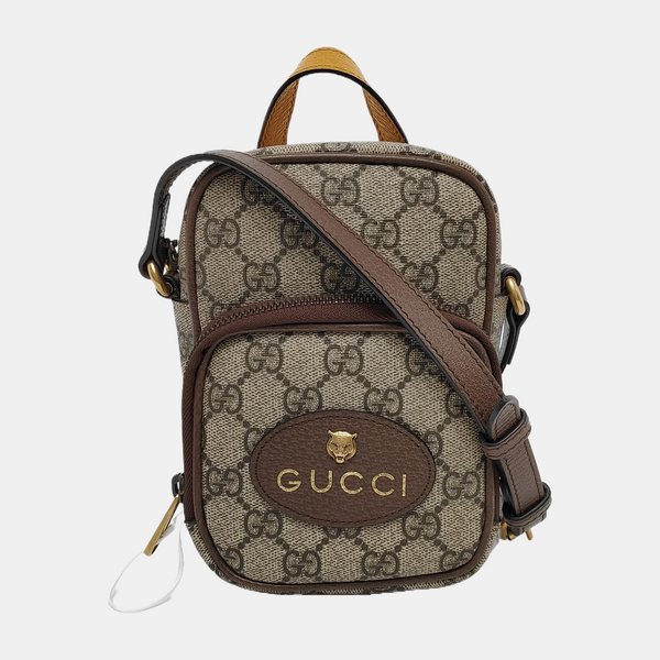 Neo Vintage Mini Monogram Coated Canvas Brown
