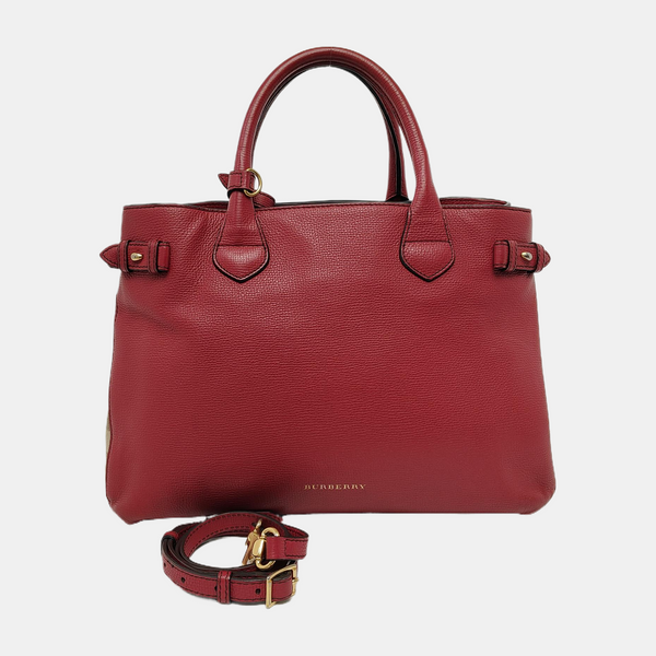 The Banner Medium Calfskin Red