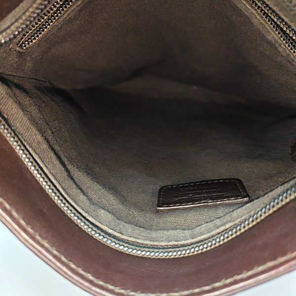 Calfskin Crossbody Bag Brown