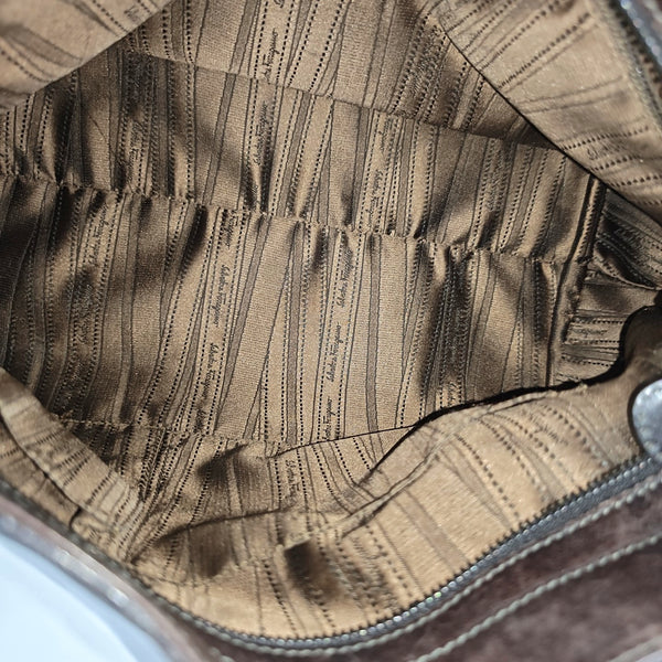Calfskin Shoulder Bag Brown