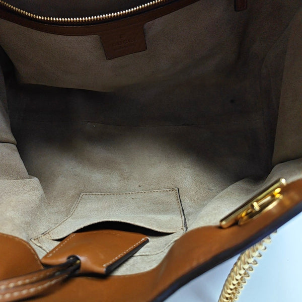 Padlock Medium Monogram Coated Canvas Beige