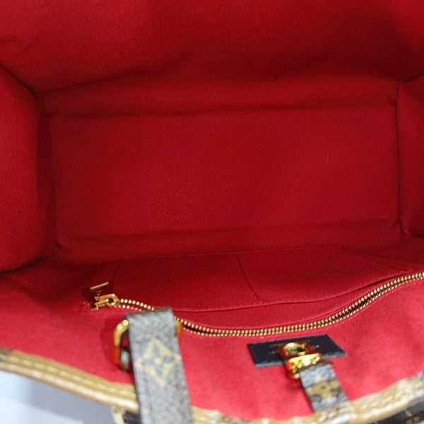 Authenticated pre-owned ONTHEGO MM Monogram Coated Canvas Brown - Tote Bag at Looply