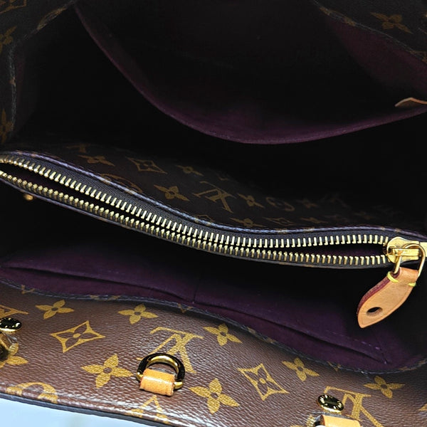 MONTAIGNE MM Monogram Coated Canvas Brown