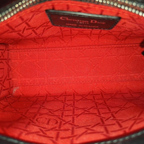 Lady Dior Mini Cannage Lambskin Black