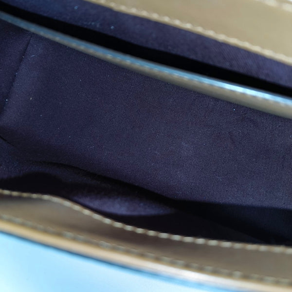 Coated Canvas Crossbody Bag Beige