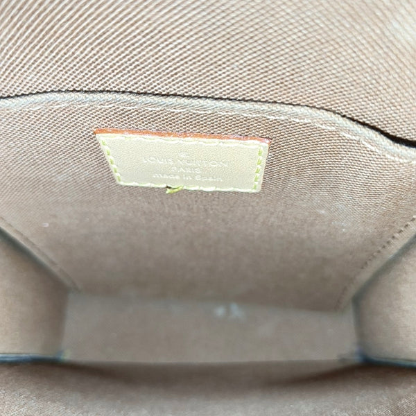 SAC PLAT Mini Monogram Coated Canvas Brown