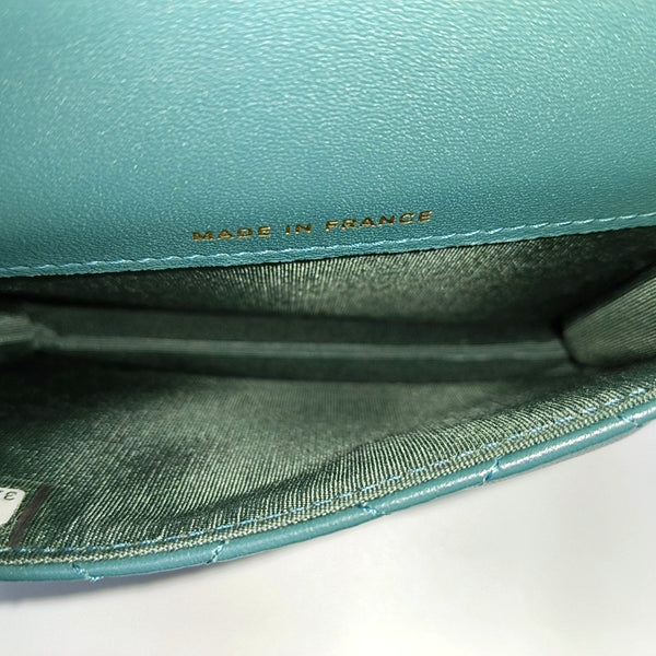 Quilted Lambskin Shoulder Bag Green