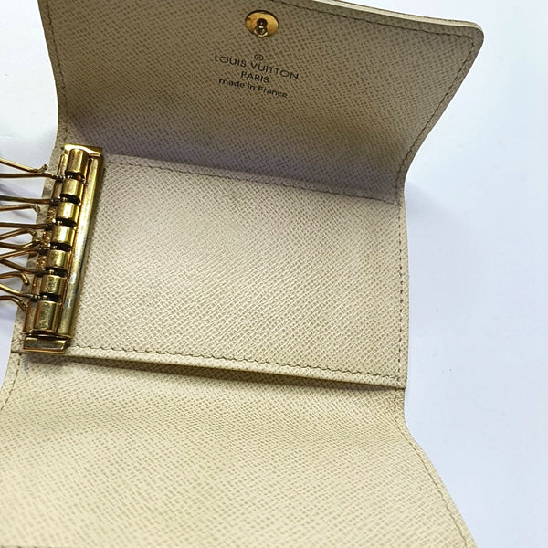 Damier Azur Coated Canvas Key Pouch White