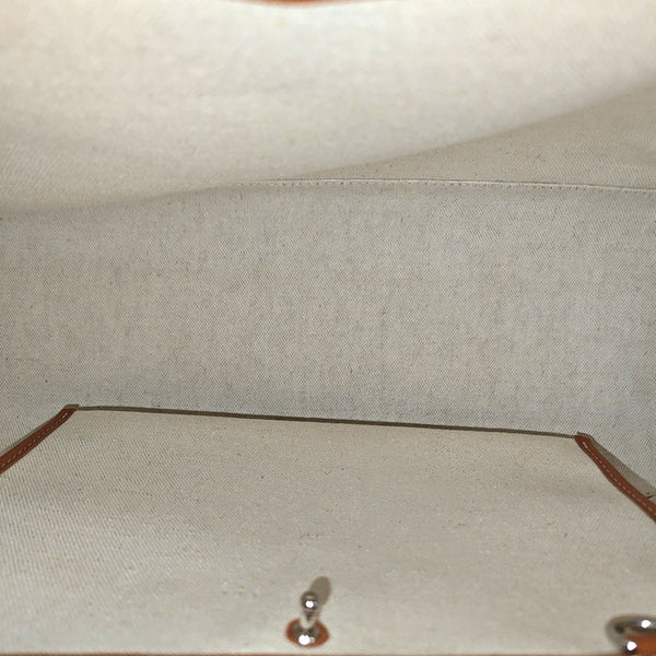 Coated Canvas Top Handle Bag Black