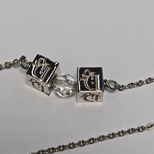 Dior Oblique Metal Silver Necklace