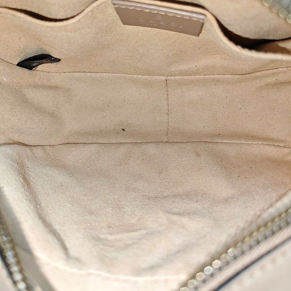 GG Marmont Mini Quilted Calfskin Beige