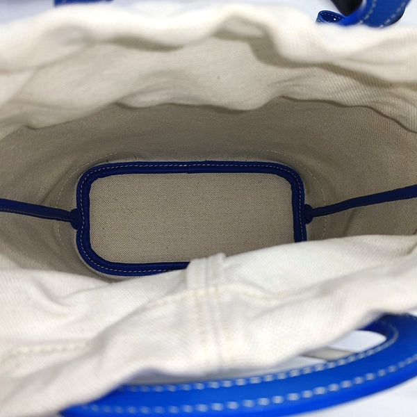 Coated Canvas Shoulder Bag Mini Blue