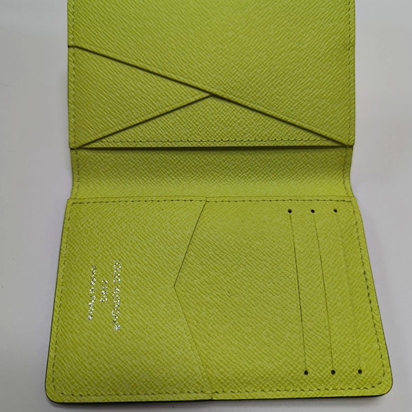 Monogram Coated Canvas Card Holder Yellow