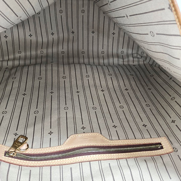Monogram Coated Canvas Tote Bag Brown