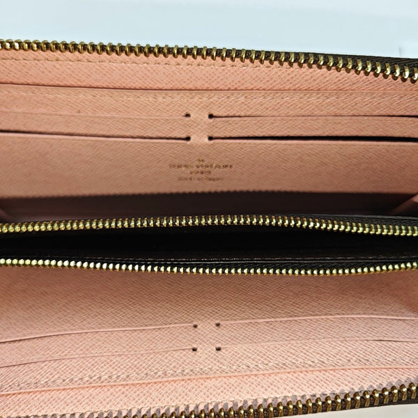 CLÉMENCE Damier Ebene Coated Canvas Brown Wallet