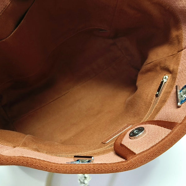 Authenticated pre-owned DEAUVILLE Canvas Brown - Tote Bag at Looply
