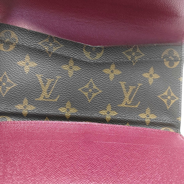 JOSÉPHINE Monogram Coated Canvas Brown Wallet