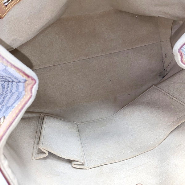 HAMPSTEAD MM Damier Azur Coated Canvas White